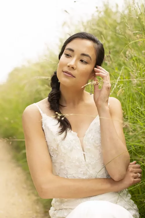 Alba Mermaid Style Wow Factor Gold Lace Bridal Gown Nicki Flynn